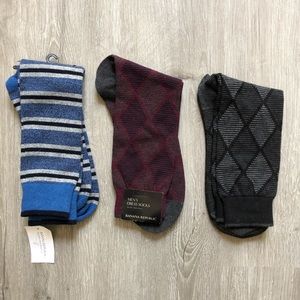 Banana Republic Men's Dress Socks - One Size
